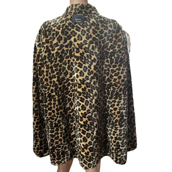 DENNIS BASSO Leopard Print & Shimmery Black Reversible Jacket XXL - Picture 5 of 15